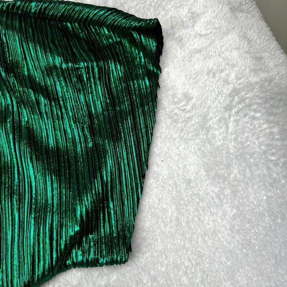 House of Harlow 1960 X Revolve Sabrina Dress Womens Medium Green Surplice Neck - Picture 5 of 16